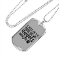 Angels Among Us Necklace Stainless Steel or 18k Gold Dog Tag 24" Chain-Express Your Love Gifts