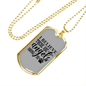 Angels Among Us Necklace Stainless Steel or 18k Gold Dog Tag 24" Chain-Express Your Love Gifts