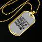 Angels Among Us Necklace Stainless Steel or 18k Gold Dog Tag 24" Chain-Express Your Love Gifts