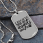 Angels Among Us Necklace Stainless Steel or 18k Gold Dog Tag 24" Chain-Express Your Love Gifts