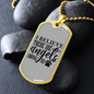 Angels Among Us Necklace Stainless Steel or 18k Gold Dog Tag 24" Chain-Express Your Love Gifts