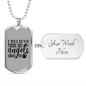 Angels Among Us Necklace Stainless Steel or 18k Gold Dog Tag 24" Chain-Express Your Love Gifts