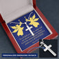 Angels Protect You Psalm 91 Cross Card Necklace w Stainless Steel Pendant-Express Your Love Gifts