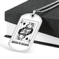Angry Queen Of Hearts Gambler Necklace Stainless Steel or 18k Gold Dog Tag-Express Your Love Gifts