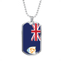 Anguilla Flagnecklace Stainless Steel or 18k Gold Dog Tag 24" Chain-Express Your Love Gifts