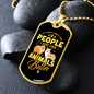 Animals Better Necklace Stainless Steel or 18k Gold Dog Tag 24" Chain-Express Your Love Gifts