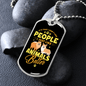 Animals Better Necklace Stainless Steel or 18k Gold Dog Tag 24" Chain-Express Your Love Gifts
