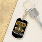 Another Beer Hunter'S Keychain Gift Stainless Steel or 18k Gold Dog Tag Keyring-Express Your Love Gifts