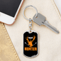 Antler Deer Hunter Keychain Stainless Steel or 18k Gold Dog Tag Keyring-Express Your Love Gifts