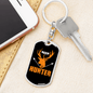 Antler Deer Hunter Keychain Stainless Steel or 18k Gold Dog Tag Keyring-Express Your Love Gifts