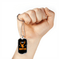 Antler Deer Hunter Necklace Stainless Steel or 18k Gold Dog Tag 24" Chain-Express Your Love Gifts