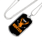 Antler Deer Hunter Necklace Stainless Steel or 18k Gold Dog Tag 24" Chain-Express Your Love Gifts