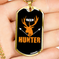Antler Deer Hunter Necklace Stainless Steel or 18k Gold Dog Tag 24" Chain-Express Your Love Gifts