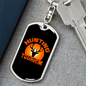Antlers Hunting Tourism Keychain Stainless Steel or 18k Gold Dog Tag Keyring-Express Your Love Gifts