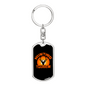 Antlers Hunting Tourism Keychain Stainless Steel or 18k Gold Dog Tag Keyring-Express Your Love Gifts