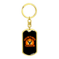 Antlers Hunting Tourism Keychain Stainless Steel or 18k Gold Dog Tag Keyring-Express Your Love Gifts