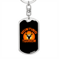 Antlers Hunting Tourism Keychain Stainless Steel or 18k Gold Dog Tag Keyring-Express Your Love Gifts