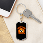 Antlers Hunting Tourism Keychain Stainless Steel or 18k Gold Dog Tag Keyring-Express Your Love Gifts