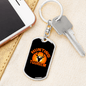 Antlers Hunting Tourism Keychain Stainless Steel or 18k Gold Dog Tag Keyring-Express Your Love Gifts