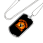 Antlers Hunting Tourism Necklace Stainless Steel or 18k Gold Dog Tag 24"-Express Your Love Gifts