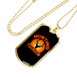 Antlers Hunting Tourism Necklace Stainless Steel or 18k Gold Dog Tag 24"-Express Your Love Gifts
