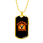 Antlers Hunting Tourism Necklace Stainless Steel or 18k Gold Dog Tag 24"-Express Your Love Gifts