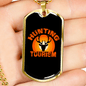 Antlers Hunting Tourism Necklace Stainless Steel or 18k Gold Dog Tag 24"-Express Your Love Gifts