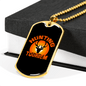 Antlers Hunting Tourism Necklace Stainless Steel or 18k Gold Dog Tag 24"-Express Your Love Gifts