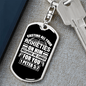 Anxieties On Him 1 Peter 5:7 Keychain Stainless Steel or 18k Gold Dog Tag Keyring-Express Your Love Gifts