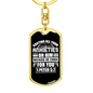 Anxieties On Him 1 Peter 5:7 Keychain Stainless Steel or 18k Gold Dog Tag Keyring-Express Your Love Gifts