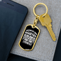 Anxieties On Him 1 Peter 5:7 Keychain Stainless Steel or 18k Gold Dog Tag Keyring-Express Your Love Gifts