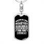 Anxieties On Him 1 Peter 5:7 Keychain Stainless Steel or 18k Gold Dog Tag Keyring-Express Your Love Gifts