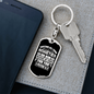 Anxieties On Him 1 Peter 5:7 Keychain Stainless Steel or 18k Gold Dog Tag Keyring-Express Your Love Gifts