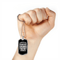 Anxieties On Him 1 Peter 5:7 Necklace Stainless Steel or 18k Gold Dog Tag 24" Chain-Express Your Love Gifts