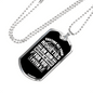 Anxieties On Him 1 Peter 5:7 Necklace Stainless Steel or 18k Gold Dog Tag 24" Chain-Express Your Love Gifts