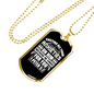 Anxieties On Him 1 Peter 5:7 Necklace Stainless Steel or 18k Gold Dog Tag 24" Chain-Express Your Love Gifts