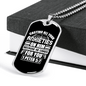 Anxieties On Him 1 Peter 5:7 Necklace Stainless Steel or 18k Gold Dog Tag 24" Chain-Express Your Love Gifts