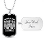 Anxieties On Him 1 Peter 5:7 Necklace Stainless Steel or 18k Gold Dog Tag 24" Chain-Express Your Love Gifts