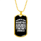 Anxieties On Him 1 Peter 5:7 Necklace Stainless Steel or 18k Gold Dog Tag 24" Chain-Express Your Love Gifts