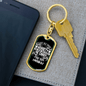 Anxiety On Him 1 Peter 5:7 Keychain Stainless Steel or 18k Gold Dog Tag Keyring-Express Your Love Gifts