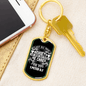Anxiety On Him 1 Peter 5:7 Keychain Stainless Steel or 18k Gold Dog Tag Keyring-Express Your Love Gifts