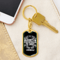 Anxiety On Him 1 Peter 5:7 Keychain Stainless Steel or 18k Gold Dog Tag Keyring-Express Your Love Gifts