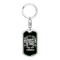 Anxiety On Him 1 Peter 5:7 Keychain Stainless Steel or 18k Gold Dog Tag Keyring-Express Your Love Gifts