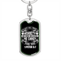 Anxiety On Him 1 Peter 5:7 Keychain Stainless Steel or 18k Gold Dog Tag Keyring-Express Your Love Gifts