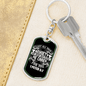 Anxiety On Him 1 Peter 5:7 Keychain Stainless Steel or 18k Gold Dog Tag Keyring-Express Your Love Gifts