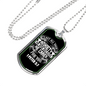 Anxiety On Him 1 Peter 5:7 Necklace Stainless Steel or 18k Gold Dog Tag 24"-Express Your Love Gifts