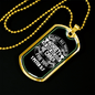 Anxiety On Him 1 Peter 5:7 Necklace Stainless Steel or 18k Gold Dog Tag 24"-Express Your Love Gifts
