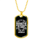 Anxiety On Him 1 Peter 5:7 Necklace Stainless Steel or 18k Gold Dog Tag 24"-Express Your Love Gifts