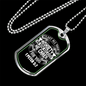 Anxiety On Him 1 Peter 5:7 Necklace Stainless Steel or 18k Gold Dog Tag 24"-Express Your Love Gifts