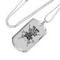 Any Man Can Be A Father Fishing Necklace Stainless Steel or 18k Gold Dog Tag 24" Chain-Express Your Love Gifts